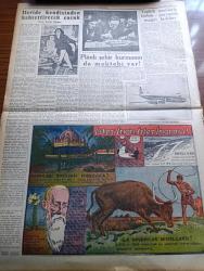 Cumhuriyet Pazar Gazetesi - 2 Mayıs 1954 - Yedi Dakika Yazan Doğan Nadi Köşe Yazısı - Haftanın Ansiklopedisi Bahar Bayramı - Küçük Kral Karikatür - İstanbul Fethinin 501. Yıldönümünde Büyük Bir Otomobil Yarışı Yapılacak Yazan Metin Ergin - Haftanın Şakaları Aşk Mektubu Yazan Burhan Felek - Dansöz Nana Kendi Hesabına Bir Film Çeviriyor Çılgın Bakire - Yirmialtı Yılın Yirmialtı Oscar'ı - Bu Dünyadan Ebediyete Filminde Audrey Hepburn - Susan Hayward'ı Kocası Gölde Boğmaya Kalkmış - Ünlüleri Gözlerinden Ve Ağızlarından Tanıyabilir Misiniz - Yılın En Başarılı Filmi Çekiliyor - Ev Kadın Moda - Yeşil Duvar Hareketi Nedir - Dünya Planörcülük Müsabakası - Londra Mektubu Yazan Feyyaz Tokar - İleride Kendisinden Bahsettirecek Çocuk Birol Meto - İster İnan İster İnanma Köşesi - İlk Kovboylar Mısırlılardı - Planlı Şehir Kurmanın Da Mektebi Var - Tepkili Uçaklarla Türbin Pervaneli Uçağın Farkları - Gene Tierney Ali Hanın Yüzüğünü Sol Eline Geçirdi - Bir Hayat Kurtarmak İçin 90 Dakikanı Verir Misin
