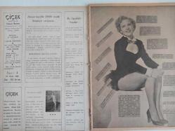 Çiçek Haftalık Aktüalite Sinema Tiyatro Müzik ve Magazin Dergisi - 10 Nisan 1952 - Sayı:4 - Linda Darnell - Joe F. Brown - Dalyan Boylu Kadın - Refik Halid Karay - Görüşler - Bana Kalırsa... - Erkeklerin iç yüzü - Osman Nihad - İdeal Vücut - Destine Emre - Arap İhtilalcileri arasında İngiliz Kemal - Kadınlık gururu - Hümaşah Hiçan - Orhan Özkey - Hayatımı kurtaran kobra - Mark Bryant - Hitler Tımarhanede - Necdet Rüştü Efe - Kimi sevdiğini söyle, sana seni anlatayım - Orhan Elmas - Haftanın en güzel filmleri - Saraylara ait müthiş ifşaat - Haluk Cemal Beydreşman - Müzeyyen Senar - Sadettin Işık - Lale Ali - Cahit Irgat - Orhan Elmas - Yakın şarkta beyaz kadın ticareti - Sahne ve perdemizin mesut çifti - Perihan ve Suavi Tedü - Kamara penceresinde ölüm - Baynard Kendrick - June Haver - Kadınlık Gururu - Bulmaca - Hitler tımarhanede - Aşk ve memleket romanı - Dağbaşı - Ali Kemal Meram - Dünyadaki garip hadiseler - Okuyucularla başbaşa - Aşk ve izdivaç - Muzaffer Tema -Tam Takım Dergi