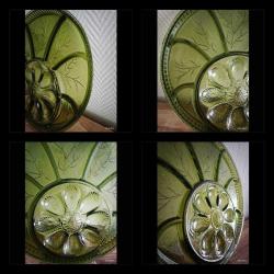 Vintage Amerikan Indiana Glass Sunum Tabağı - İstiridye / Yumurta Servis