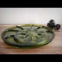 Vintage Amerikan Indiana Glass Sunum Tabağı - İstiridye / Yumurta Servis