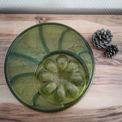 Vintage Amerikan Indiana Glass Sunum Tabağı - İstiridye / Yumurta Servis