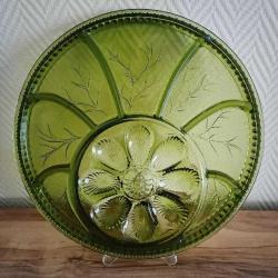 Vintage Amerikan Indiana Glass Sunum Tabağı - İstiridye / Yumurta Servis