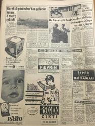 HÜRRİYET GAZETESİ 16 KASIM 1965 YIL :18 SAYI :6304--Çiftçiye açılan kredi miktarı arttırılıyor --Motoru yanan THY uçağında 49 kişi ölüm tehlikesi atlattı ---İngilizce öğretmeni ,işçi olarak Almanya ya gitti ---İngiltere 50 milyon lira kredi teklif etti ---Kalbine saplanan bıçak ile Bayındır dan İzmir e getirilen genç kurtarıldı ---Hafta da 16 saat eğe yapan kızların elleri nasır bağladı --İki eşkiya bir turist  çifti kurşun yağmuruna tuttu ---Doğum kontrol ilaç  ve araçlarını kullanan 7 bin kadından ancak 5 i gebe kaldı ---35 liraya aldığı taklit broş çalınmış mal çıkınca mahkemelik oldu --Moskova -Pekin arasında anlaşmazlık genişliyor ---Kuraklık yüzünden Van Gölü nün suları 8 metre çekildi --Bir Alman çifti Bodrum dan aldıkları merkeple Dünya turuna çıkıyor ---Futbolculara para cezası ---Beşiktaş ı kolay kolay tutamazlar --Clay artık konuşmuyor --Patterson ,koca ayıdan çok daha iyi bir boksör ---Ulaştırma Bakanı Kadro değil  zihniyet değiştireceğiz dedi ---
