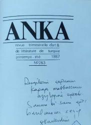 ANKA Revue D'art et de Litterature de Turquie, 1987, No: 2 & 3 [İMZALI] / Hommage a Sabahattin Ali