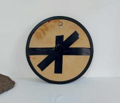 Eski Mevlana Tablo - Semazen Şapkası Eskilerden El Boyama Tablo - CAM ALTI Dekor