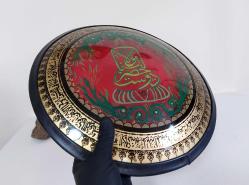 Eski Mevlana Tablo - Semazen Şapkası Eskilerden El Boyama Tablo - CAM ALTI Dekor