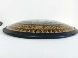 Eski Mevlana Tablo - Semazen Şapkası Eskilerden El Boyama Tablo - CAM ALTI Dekor