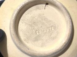 Antika Kütahya Çini Seramik Tabak - Serçe Kuş Desenli Eski Çini Tabak - Eski Seramik Dekoratif Obje