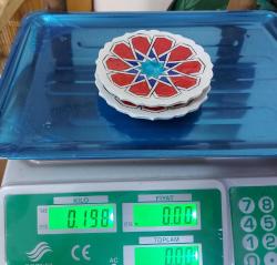 Kütahya Çini Seramik Tabak - 2 Adet - Geometrik Tasarım Çini Tabak