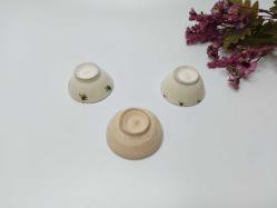 Antika Kütahya Seramik Tabak kase - Karanfillik - Sakızlık Çiçek Desenli çini Tabak - Eski Seramik Dekoratif Obje