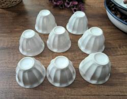 Eski Fincan - 8 Adet Kulpsuz Fincan - Türk Kahve Fincanı