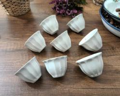 Eski Fincan - 8 Adet Kulpsuz Fincan - Türk Kahve Fincanı