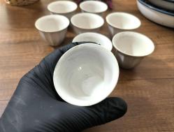 Eski Fincan - 8 Adet Kulpsuz Fincan - Türk Kahve Fincanı