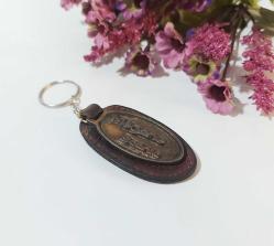 Antika Renault Megane Anahtarlık - Deri & Metal Eski Model Logo