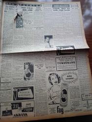 Cumhuriyet Gazetesi - 10 Şubat 1957 - Başbakan Adnan Menderes'in Demeci İçin Muhalefetin Fikri - İsrail'de Nümayişler Yapılıyor - Otomobil İthali Yasağında Son Açık Kapı Da Kapatıldı - Anadolu Ajansı Yeni Bir Veçhe Verilecek - Dün Gece 4 Macar Mültecisi Geldi - Kral Suud Amerika'dan Ayrıldı - Milliyetçi Çin Hariciye Vekili Yeh İstanbula Geldi - Ankara'da Rock And Roll - Kıbrıs'ta Tedhişçiler Çocukları Öne Sürüyor - İdam Sehpasında Can Veren Devletliler Derleyen Cemaleddin Saraçoğlu Yazı Dizisi - Despot Yazan Reşat Enis Yazı Dizisi - İki Adaletsizlik Yazan Hasan Ali Yücel Köşe Yazısı - Brigitte Bardot Fotoğraf - Hindistan Başdelegesi Komünist Mi - Rami Beyin Ceketi Yazan Burhan Felek - Resimli Romanımız Zırhlı Haydud Çeviren Mazhar Kunt Yazı Dizisi - Galatasaray Beyoğluspor'u 4 0 Yendi - Demiryolları Takımımız Avusturyayı 7 1 Yendi - Fenerbahçe Bugün Adalet İle Karşılaşıyor - Kara Harp Okulu Şampiyon - Küçükayasofya'nın Kulübü Çayı - Bambi Talk Pudrası - Sümerbank