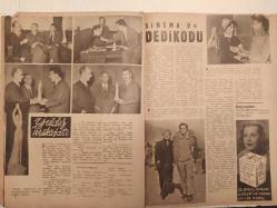 Yıldız Haftalık Aktüalite Sinema Tiyatro Müzik ve Magazin Dergisi - 25 Ekim 1952 - Sayı:96 - Ayfer Feray - Dert Ortağı - Artist Fıkraları - İki kişi arasında - Hafif eserler - Kazananlar - Haftanın filmleri - Vehbi Belgil - Viz Zan De tırnak cilası reklamı - Venedik film festivalinde ikinci olan filmler - Yerli filmler ne alemde? - İki Süngü Arasında ve Kızıl Tuğ - Hüseyin Peyda - Ali Korkut - Kral Faruk - Tanıdıklarım Ayhan Işık - Şaduman Ayşın - Boş zamanlarında - Yvonne Sanson - Mario Camerini - Mine Coşkun, sahneyi mi, yoksa perdeyi mi tercih edeceğini bilemiyor. Oğuz Özdeş - Piyer Angeli'nin kardeşi - Yıldız Mükafatı - Sinema ve dedikodu - Joan Evans - Dean Jagger - Savaş Çil İlacı Reklamı - Jane Russell'in hayatındaki yenilik - Halen Bob Waterfield - Jane Russell - İlk Aşkları - Bourjois Parfüm Reklamı - Boş zamanlarında - Pier Angeli'nin kız kardeşi - Mühim Keşif - Venedik Film Festivalinde ikinci filmler - Coşkun - We're not married - Where is charley? - Encore -Tam Takım Dergi