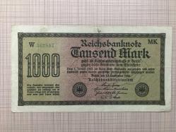 Almanya-1,000 Mark-1922-ÇÇT-Yeşil Bordörlü-