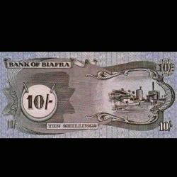 Biafra-10 Shillings-1968 -ÇİL-Piyasada Nadir Bulunan Ürünlerden-