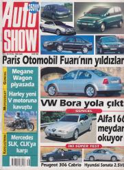 AUTO SHOW   22 EYLÜL  1998 SALI  SAYI: 38 PEUGEOT 306 CABRIO, HYUNDAI SONATA 2.5 V6  - OTOMOBİL DERGİSİ