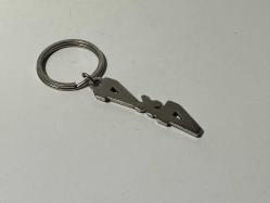 4 x 4 Gümüş Renkli Metal Anahtarlık