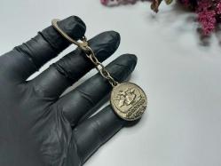 Semazen Anahtarlık - Mevlana Konya Tema Gümüş Renkli Kabartmalı Metal Anahtarlık