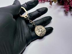 Semazen Anahtarlık - Mevlana Konya Tema Gümüş Renkli Kabartmalı Metal Anahtarlık