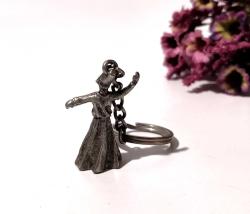 Semazen Anahtarlık - Mevlana Konya Tema Gümüş Renkli Metal Anahtarlık