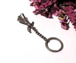 Semazen Anahtarlık - Mevlana Konya Tema Gümüş Renkli Metal Anahtarlık