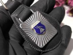 Eski Mineli Mevlana Semazen Anahtarlık - Mevlana Konya Tema Deri - Metal Anahtarlık