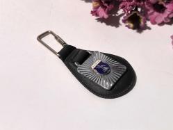 Eski Mineli Mevlana Semazen Anahtarlık - Mevlana Konya Tema Deri - Metal Anahtarlık