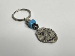 Kapadokya Anahtarlık - Eski Cam Nazarlık Cappadocia Metal Anahtarlık