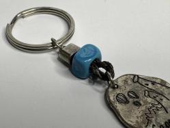 Kapadokya Anahtarlık - Eski Cam Nazarlık Cappadocia Metal Anahtarlık