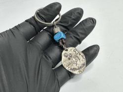 Kapadokya Anahtarlık - Eski Cam Nazarlık Cappadocia Metal Anahtarlık