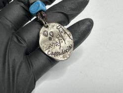 Kapadokya Anahtarlık - Eski Cam Nazarlık Cappadocia Metal Anahtarlık