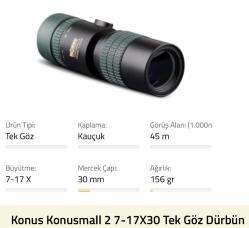KONUS Avuç içi Parmak Dürbün KONUSMALL-2 # 7-17X30