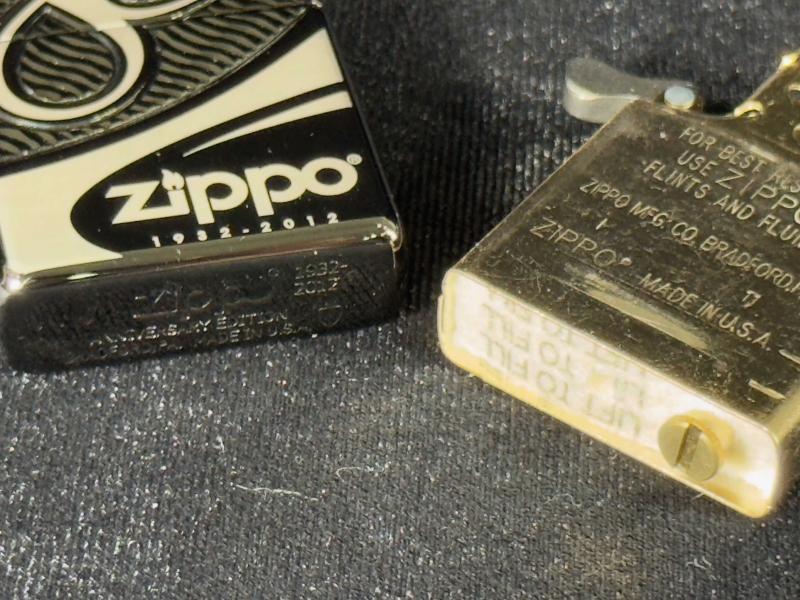 Zippo 80. Yıl Black Ice Limitli Edition Çakmak Armor Kasa - Antika