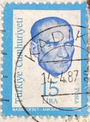 Türk Pulu - Turkish Stamp - Mektup Zarfından Kesilmiş  / Postadan Geçmiş Pul Filateli - Kadıköy, 14 Nisan 1984 Damgalı - ATATÜRK, 15 LİRA - Türkiye Cumhuriyeti - NOSTALJİK DOĞUM GÜNÜ HEDİYESİ