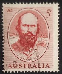 +++ AVUSTRALYA KAŞİF JOHN McDOUALL STUART 100.YIL     1962    - DAMGALI