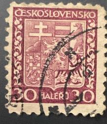 Çekoslovakya Pulu - Ceskoslovensko Stamp - Mektup Zarfından Kesilmiş  / Postadan Geçmiş Pul Filateli - Damgalı - ARMA TEMALI ÇEKOSLOVAKYA PULU  , 30 PARA - YABANCI PULLAR -NOSTALJİK DOĞUM GÜNÜ HEDİYESİ
