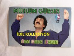 MÜSLÜM GÜRSES, BİRDE BENDEN DİNLEYİN, ALBÜM KASETİ KARTONETİ - SADECE KARTONETTİR (SADECE ÖN YÜZÜDÜR)