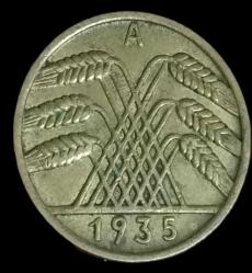 Almanya 1935 A 10 Reichspfennig