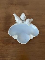 Kuş figürlü Bavaria porselen küllük