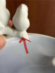 Kuş figürlü Bavaria porselen küllük