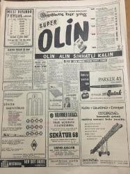 HÜRRİYET GAZETESİ 4 EYLÜL 1968 YIL :21 SAYI :7312--Cesetler toplu halde gömülüyor ---Bartın ve Amasra da En Az 15 Ölü Var --Yaralı sayısı 150 den fazla --Ruslar şehir ve kasabaları  terk ederken Prag hükümeti de kontrolü eline alıyor ---Depremin  sarstığı  diğer bölgeler --Kendilerini evlat edinen  zengin kadının işkence yaptığını  ileri süren dört kız polise sığındı --Yunanistan  Makarios  a Enosis isteğini bir müddet  için unutmasını tavsiye etti ---Avusturalya ya işçi sevkiyatı  2 aya  kadar  başlıyor ---Beşiktaş  Olimpiakos --Ümitlerimiz şampiyonanın en zayıf ekibi gösteriliyor ---Manchester City ölmedi uyuyor --Atletlerimiz Balkan Şampiyonasına Gitti --Fenerbahçe de fazla kilo almak  yasak --Galatasaray gençleri bugün deneyecek ---Bir milyonere yaş gününde göbek dansözü hediye ettiler --Tunç Plak : Aysel Türkoğlu ---Komşusunu tek kurşunla alnından vurup öldürdü --Üniversitelere  öğrenci kaydı 5 gün sürecek ---Genelev patronu heykelini diktirdi --