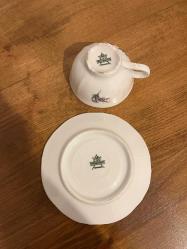 Bavaria Tirschenreuth tabaklı porselen fincan