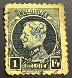 Belçika Pulu - Belgium Stamp - Mektup Zarfından Kesilmiş / Postadan Geçmiş Pul Filateli - ASKER GENERAL TEMALI, 1 PARA - YABANCI PULLAR, NOSTALJİK DOĞUM GÜNÜ HEDİYESİ