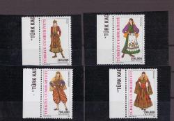 2003 Türk Kadın  Kıyafetleri Mnh Lüks Tam Seri Pul