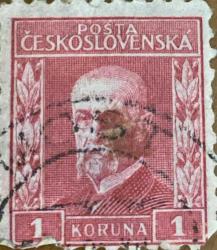 Çekoslovakya Pulu - Ceskoslovensko Stamp - Mektup Zarfından Kesilmiş  / Postadan Geçmiş Pul Filateli - Damgalı - Çekoslovakya Kurucusu Tomas Garrigue Masaryk Temalı Pul , 1 PARA - YABANCI PULLAR -NOSTALJİK DOĞUM GÜNÜ HEDİYESİ