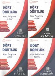 DÖRT DÖRTLÜK KONU PEKİŞTİRME TESTLERİ  9.SINIF MATEMATİK FİZİK KİMYA BİYOLOJİ  4 KİTAP TAKIM