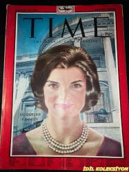 TIME - JANUARY 20 , 1961 : THE WEEKLY NEWSMAGAZINE / 20 OCAK 1961 / VINTAGE ENGLISH MAGAZINE / JACQUELINE KENNEDY / WILLIAM S. BURFORD / PAUL E. DROST / MARTIN BERTRAND / PETER ROBERT RENTSCHLER / GEORGE S. MUMFORD / EVELYN CRANE / JAMES KISSANE / EDWIN M. MCMILLAN / NORRIS E. CHAPMAN / STEVEN H. SASSOON / HENRY MINOTT / EDWARD A. CRANE / THOMAS HUDSON MCKEE / VICENTE ABAD SANTOS / R. L. W. RITCHIE / THOMAS SKELLY / NORMAN MAILER / CHRISTOPHER Z. HOBSON / J.B. O'SHEA / FRANKLIN ROOSEVELT / KENNEDY WITH IKE / HARRY TRUMAN / HERBERT HOOVER / PRESIDENT EISENHOWER / DEAN RUSK TESTIFYING / SCIENCE ADVISER WIESNER / JACQUELINE KENNEDY 1957 / VIRGINIA FOISIE RUSK / ETHEL SKAKEL KENNEDY / MARTHA ELIZABETH BLAKENEY HODGES / ERMALEE WEBB UDALL / MARGARET CRAIG MCNAMARA / JANE SHIELDS FREEMAN / RUTH SIEGEL RIBICOFF / MARY LOUISE BURGESS DAY / DOROTHY KURGANS GOLDBERG / PHYLLIS ELLSWORTH DILLON / KHRUSHCHEV / U.S. HEINTGES / PREMIER FERHAT ABBAS / UNION LEADER RENARD / KATANGA'S TSHOMBE / ORIGEN